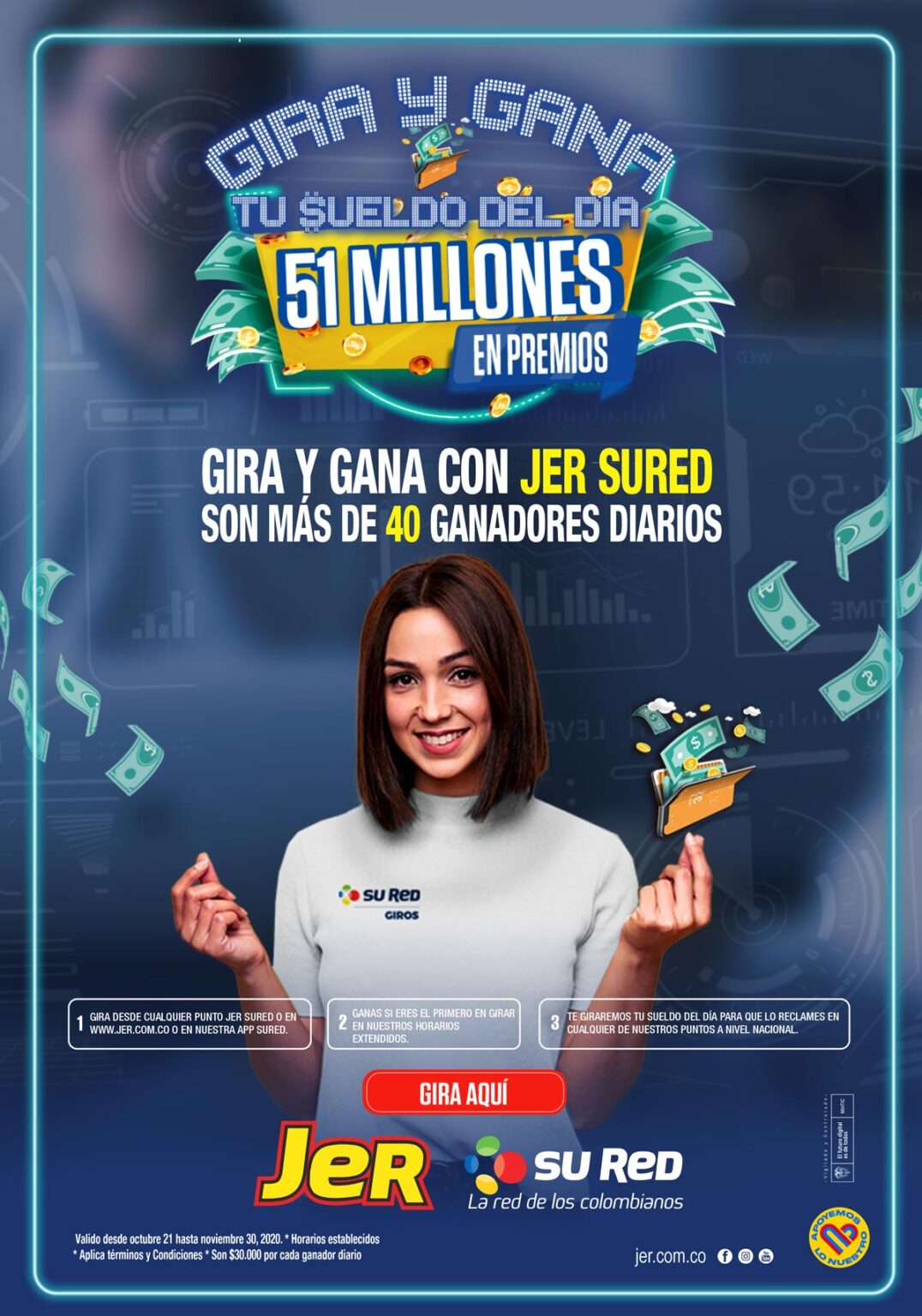 Gira por jer sured y ganate tu sueldo de un dia