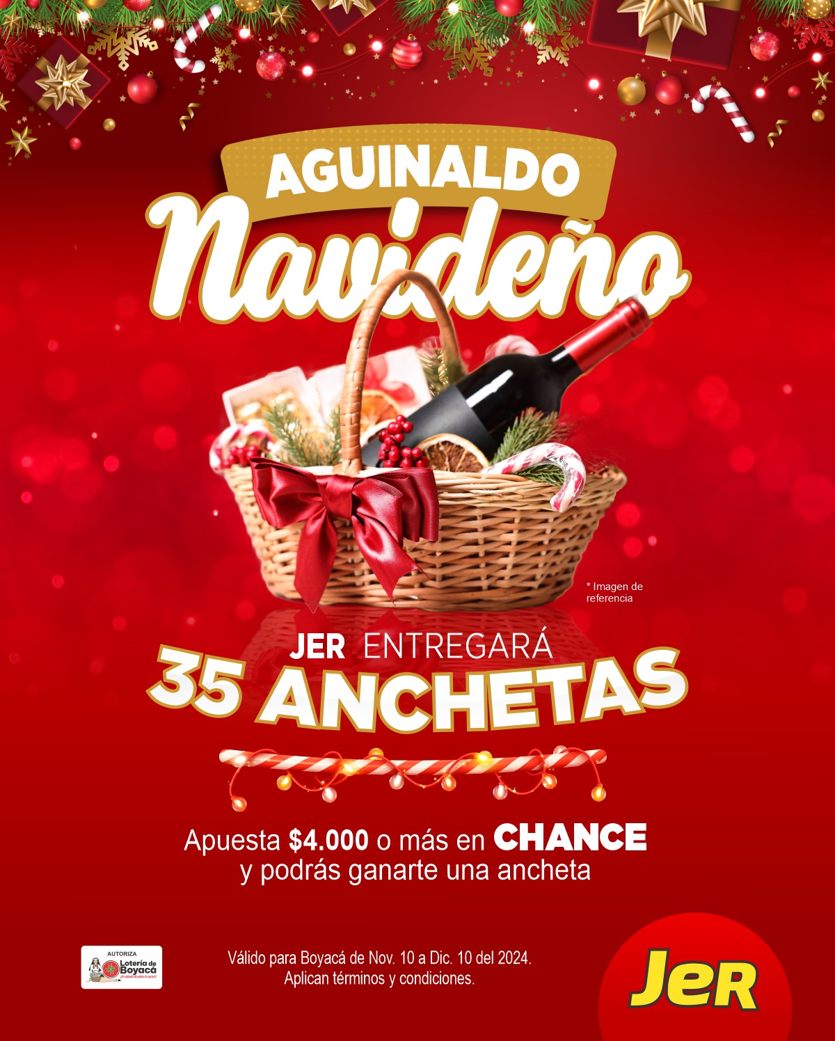 Nuestro Aguinaldo Navideño JER entrega 35 anchetas